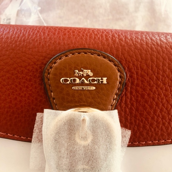 Unique luxury COACH Kleo Wallet In Colorblock 🔥🧡 - Picture 7 of 8